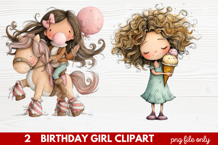 Cute Girl Clipart Image 4