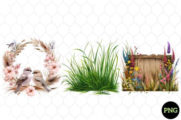 Watercolor Grass Clipart , Watercolor Clipart