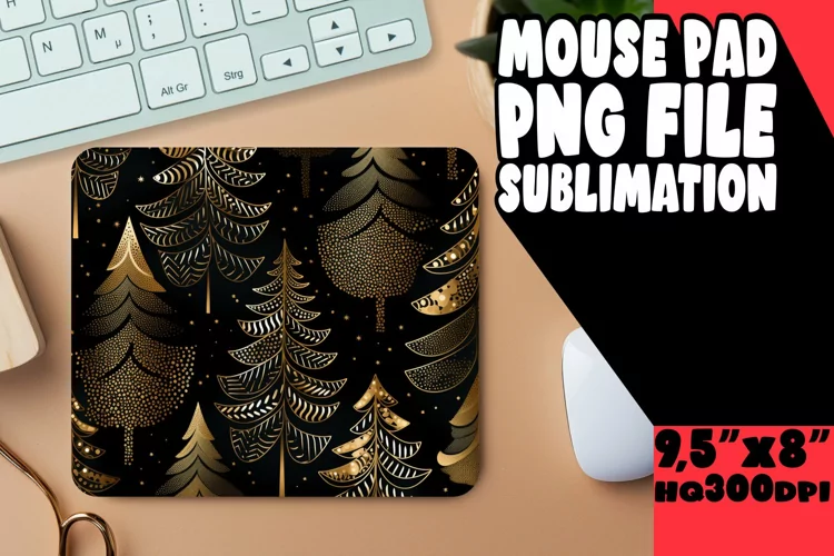 Christmas Elegance: Tree Pattern Mousepad