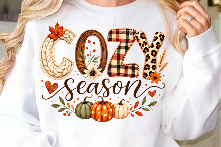 Cozy Season Fall Pumpkin PNG