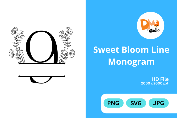 Sweet Bloom Line Monogram