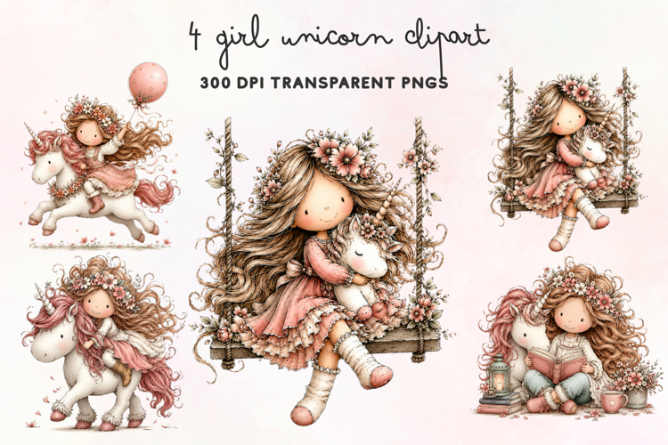 Cute Unicorn Clipart Image 4