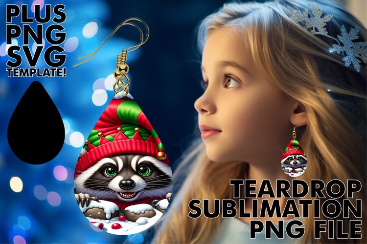 Sublimation Delights: Teardrop Earring Wonders example image 1