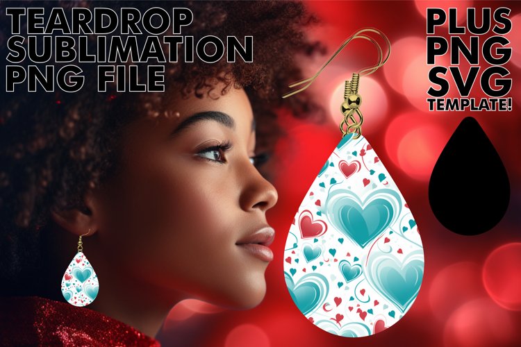 Teardrops in Watercolor: Romantic Sublimation Earrings