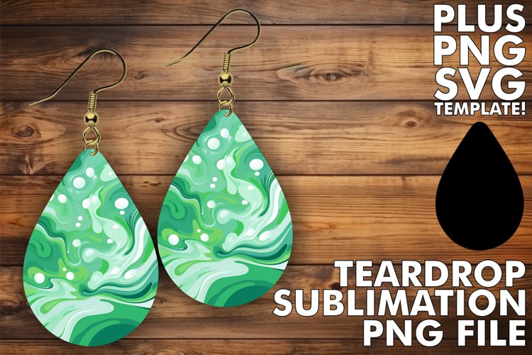 Sublimation-Ready Green Earrings