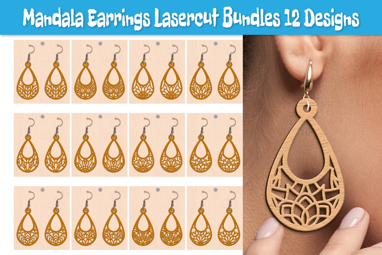 Mandala Earring Lasercut BUNDLES