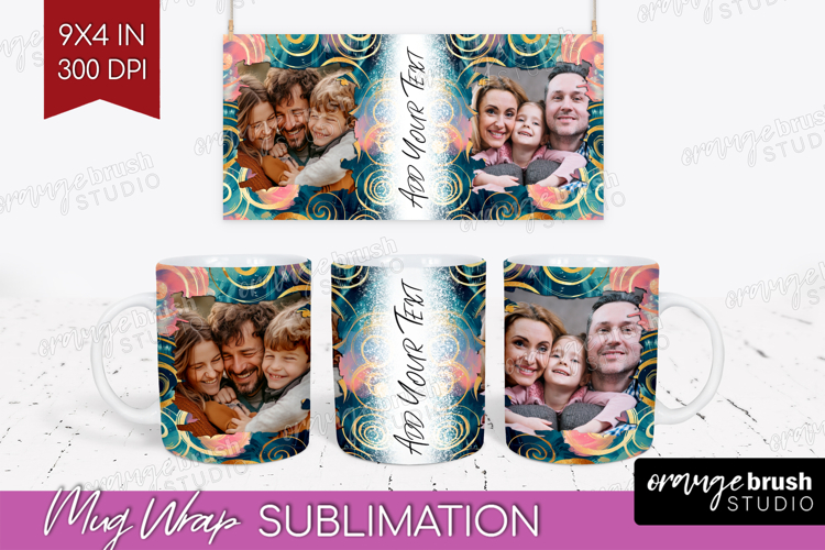 Brush Stroke Photo Mug Wrap PNG - Abstract Texture Picture