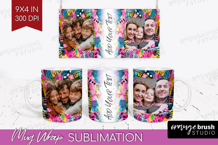 Brush Stroke Photo Mug Wrap PNG - Abstract Texture Picture