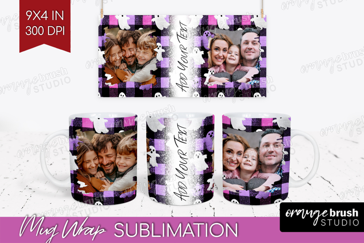 Halloween Photo Mug Wrap PNG - Spooky Picture Frame Mug example image 1