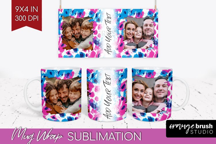 Leopard Print Photo Mug Wrap PNG - Animal Pattern Picture