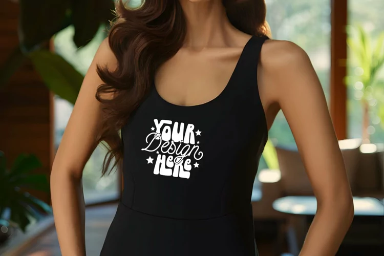 Next Level 1533 Black Mockup, Next Level Tank Top Mockup