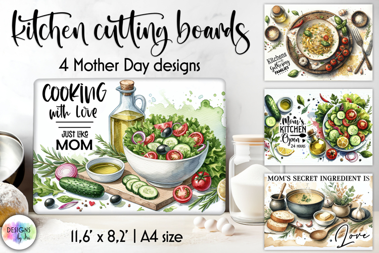 Mom’s Kitchen Cutting Board Sublimation, Mother Day Gifts
