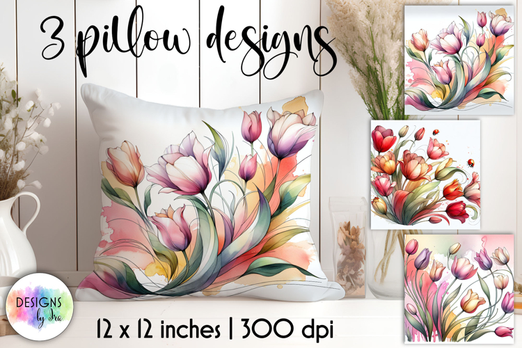 Elegant Tulip Watercolor Floral Illustration