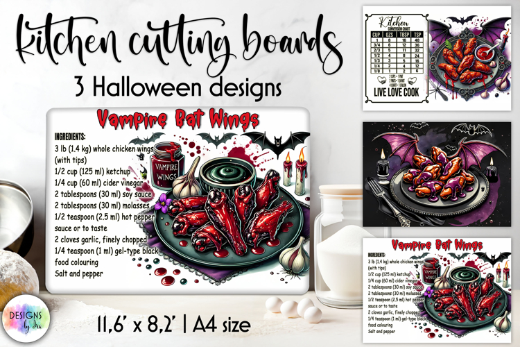 Halloween Cutting Boards Designs, Kitchen Conversion Charts
