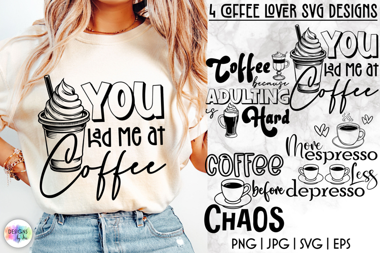 Coffee Lover SVG, Funny Coffee Quotes SVG, Iced Coffee PNG