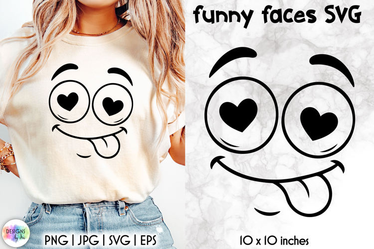 Funny Smiley Face SVG, Sarcastic Cartoon Face Expression PNG