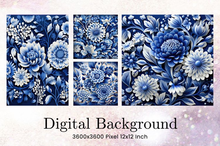 Abstract Background Digital Paper Wallpaper Wallart_9 example image 1