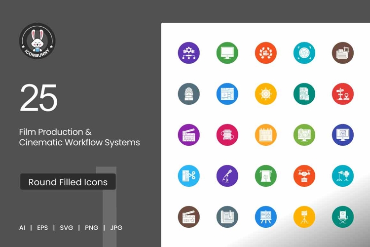 Film Production & Cinematic Workflow Systems Icons