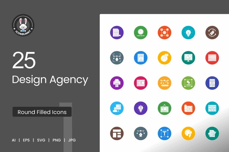 25 Design Agency Essentials Icons