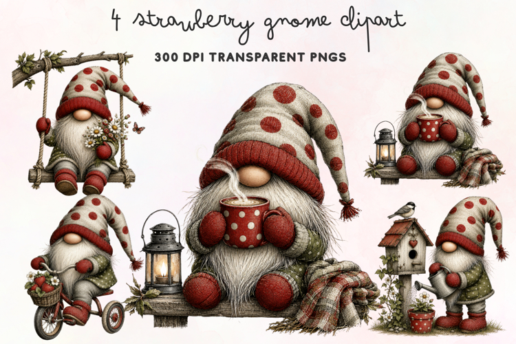 Cute Gnome Clipart Image 6