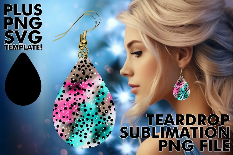 Sublime Sparkle in Leopard Print: Teardrop Earrings