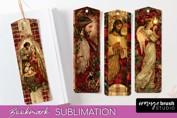 Vintage Christmas Bookmark - Retro Christmas Bookmarks PNG