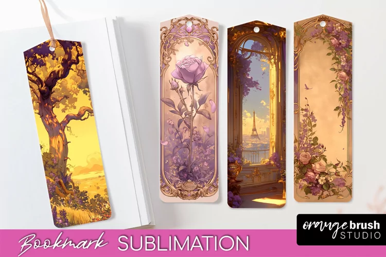 Vintage Scrapbook Bookmark Sublimation - Ephemera Bookmarks