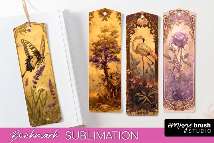 Vintage Scrapbook Bookmark Sublimation - Ephemera Bookmarks