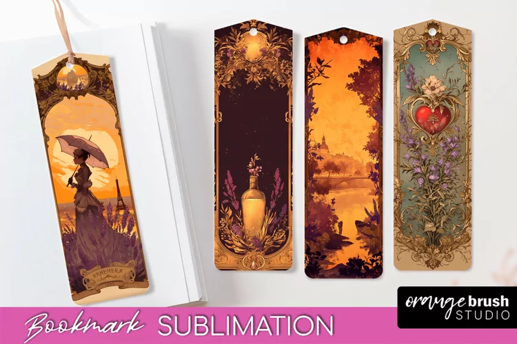 Vintage Scrapbook Bookmark Sublimation - Ephemera Bookmarks