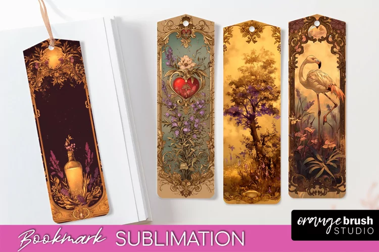 Vintage Scrapbook Bookmark Sublimation - Ephemera Bookmarks
