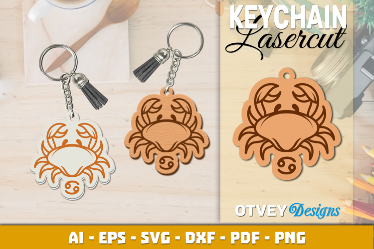 Zodiac Keychain Lasercut | Keychain Design Lasercut