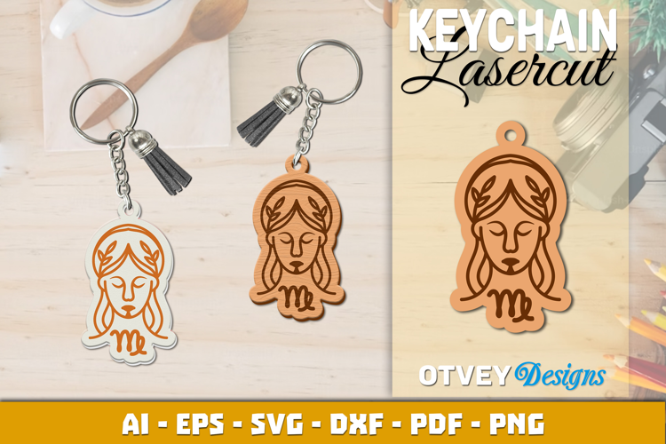 Zodiac Keychain Lasercut | Keychain Design Lasercut