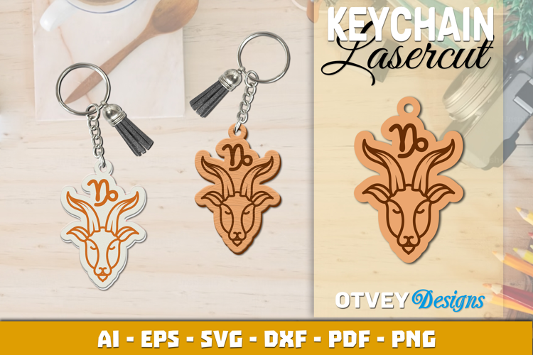 Zodiac Keychain Lasercut | Keychain Design Lasercut