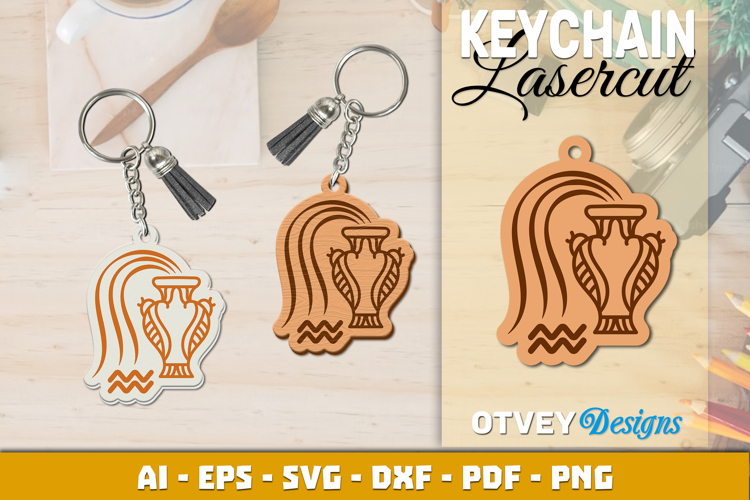 Zodiac Keychain Lasercut | Keychain Design Lasercut
