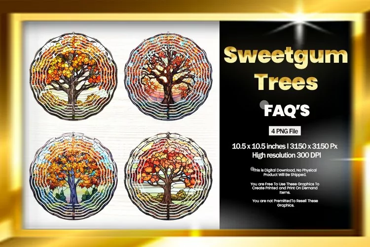 Sweetgum Trees Wind Spinner - 04 Variations