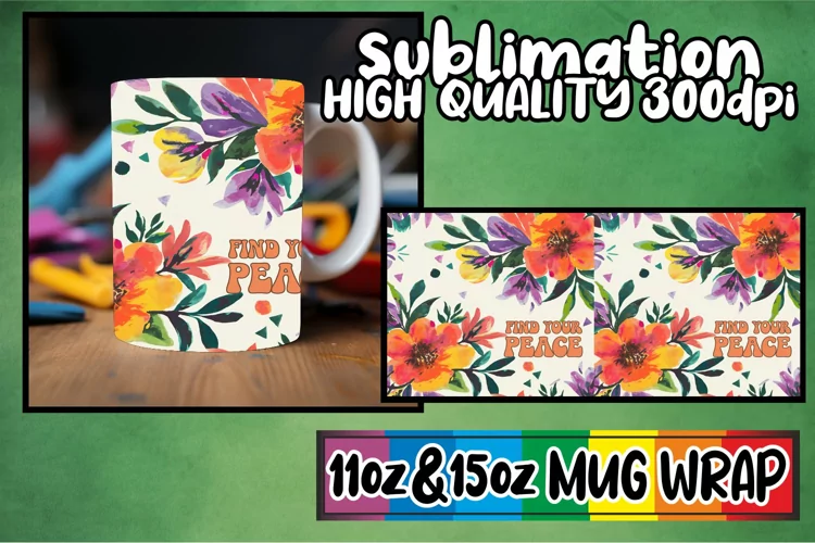 Cheerful journeys 11oz 15oz sublimation wrap, Flower Quote
