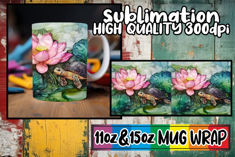 Blissful moments 11oz 15oz sublimation wrap, Animals example image 1
