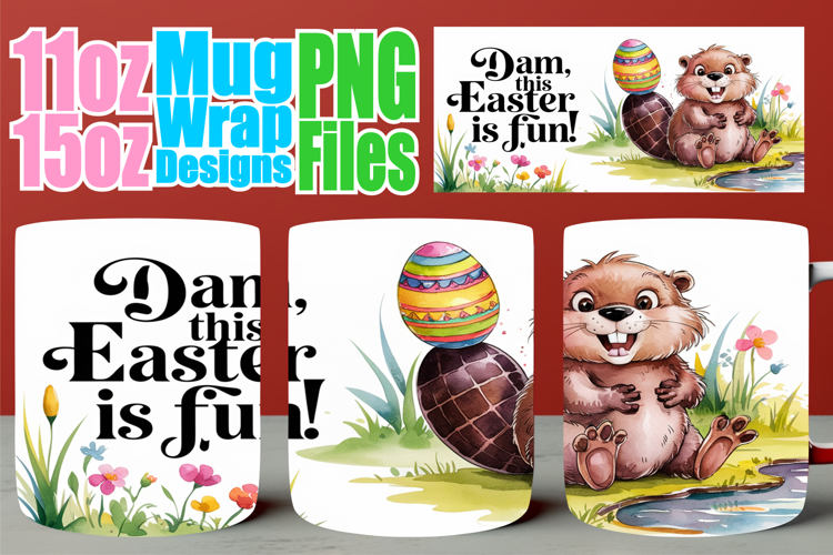 Enchanting thoughts sublimation mug wrap, Easter