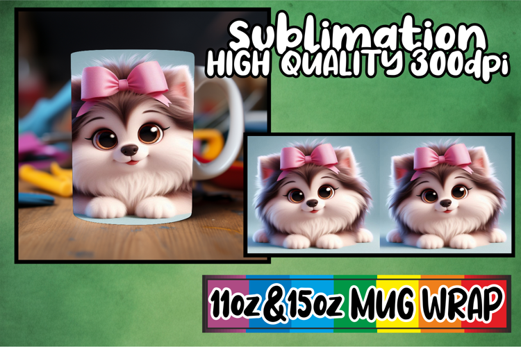 Wholesome memories sublimation wrap, 3D Dog