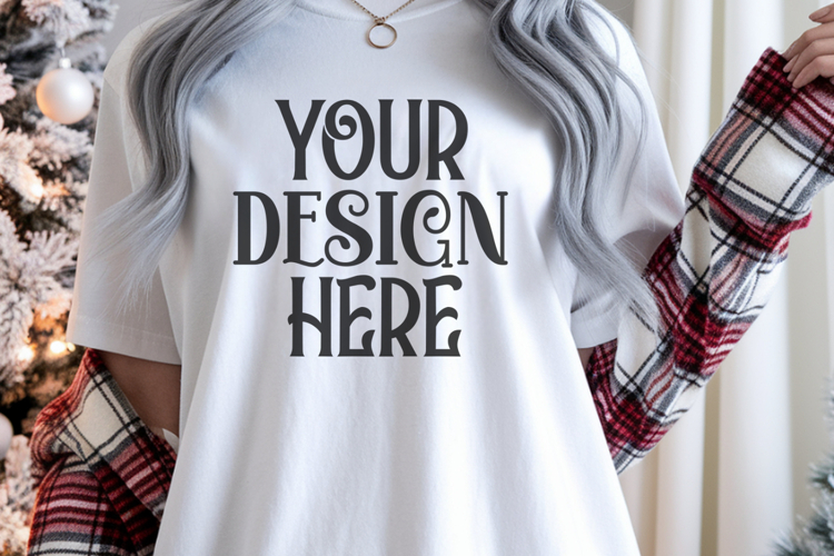 White Tshirt Mockup Image 5