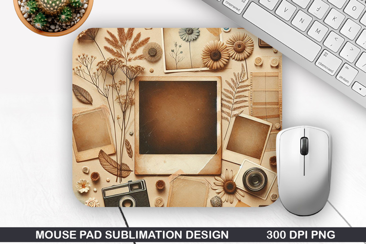 Vintage Mouse Pad Sublimation PNG Design - Mouse Pad PNG