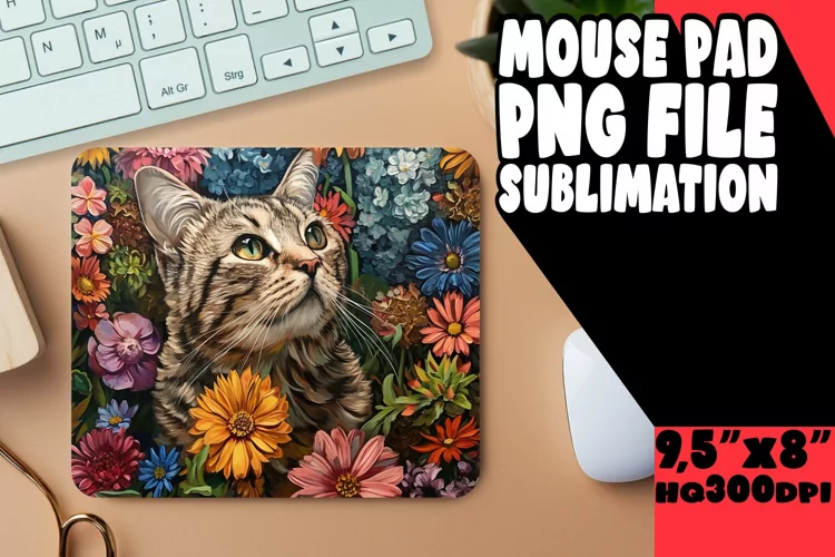 Hilarious Cat Print Mousepad