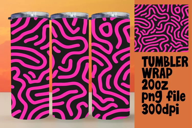 Abstract Neon Symphony Tumblers 20oz