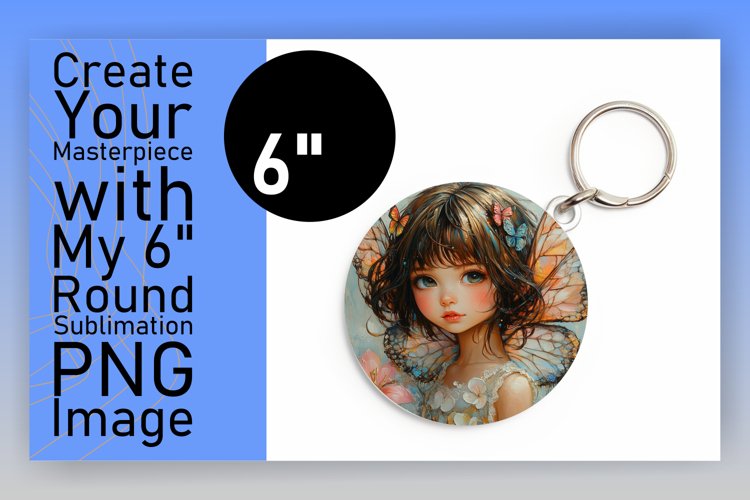 Artful Circle Design Sublimation PNG , Fairy