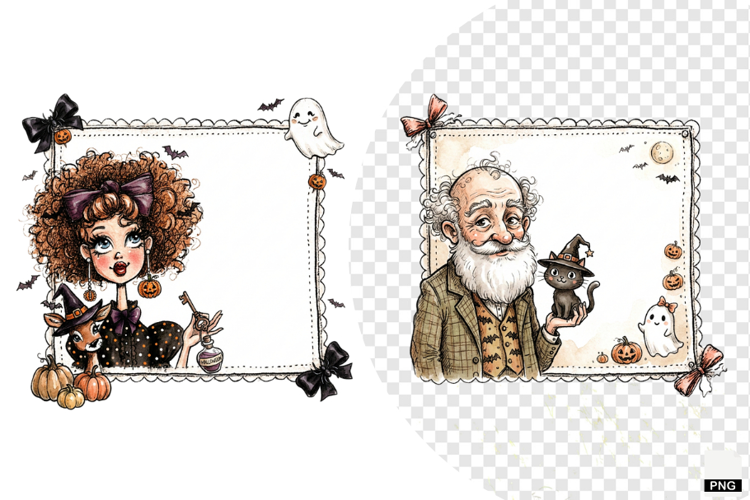 Halloween Quirky Frames PNG