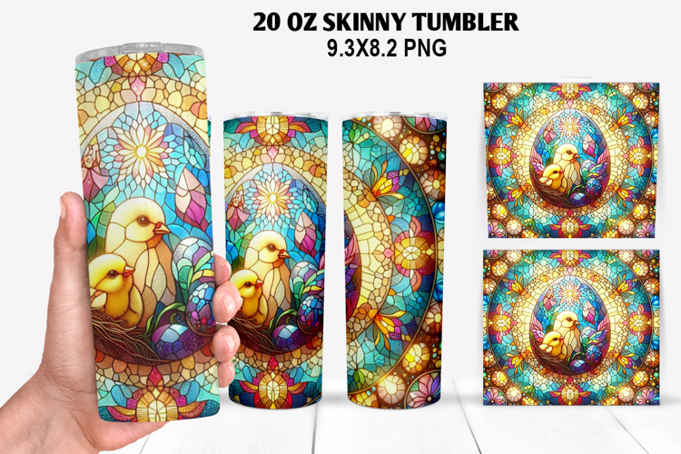Skinny Tumbler 20oz Wrap Design, Easter Tumbler PNG Design