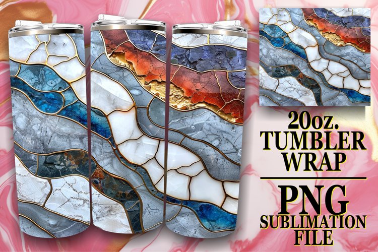Golden Bliss: Gilded 3D Sublimation Tumbler Wrap 20oz
