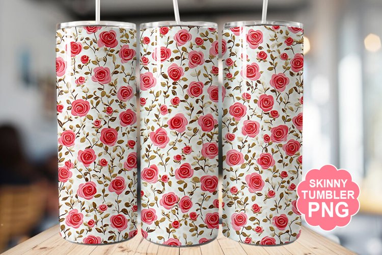 Valentine Roses Tumbler | Valentine Tumbler Wrap