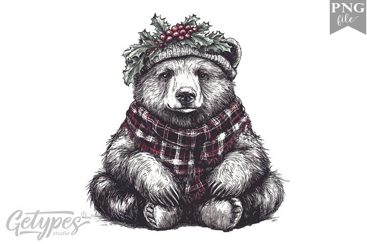 Christmas Bear Clipart Image 8