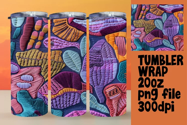 Funky Vibrant Abstract 20oz Tumbler Design
